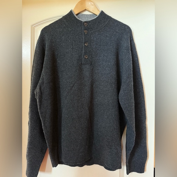 Jos. A. Bank Charcoal 80% Lambswool Crewneck Sweater,Wicking,Business,Luxury - Picture 1 of 7